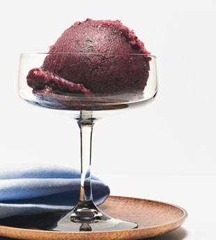 Fresh grape and Champagne sorbet