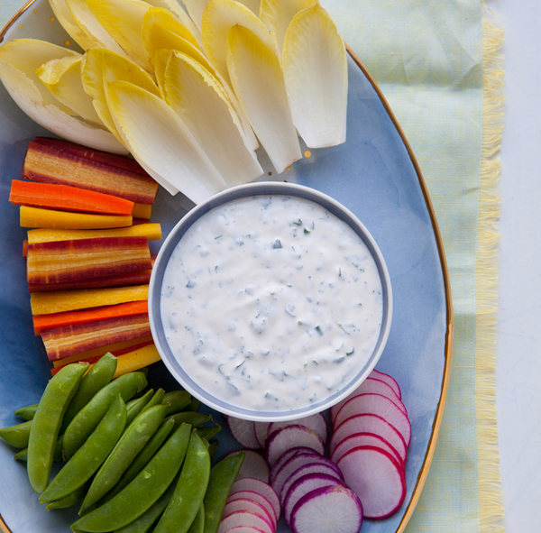 Fresh herb and garlic buttermilk dip