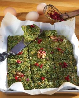Fresh herb kuku (Kuku sabzi)