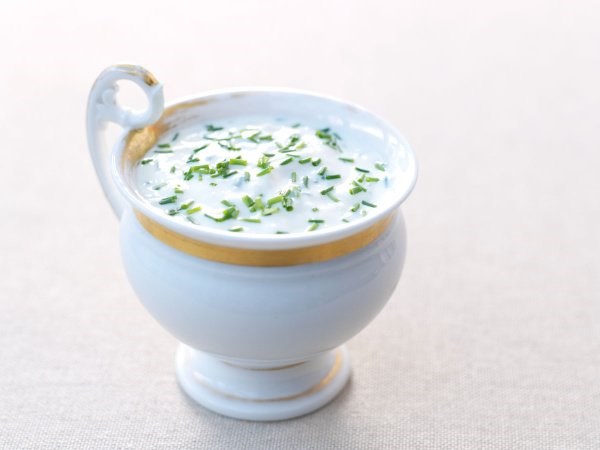 Fresh horseradish sauce with chives