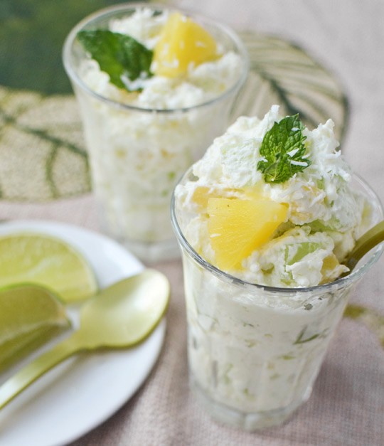 Fresh lime & pineapple fluff