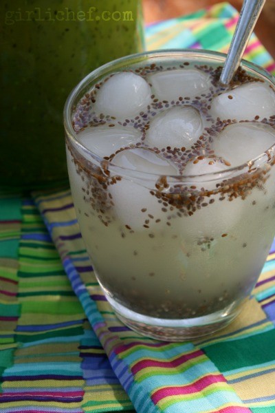 Fresh limeade with chia seeds