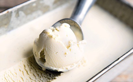 Fresh mint ice cream