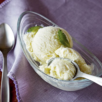 Fresh mint ice cream
