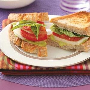Fresh mozzarella sandwiches 