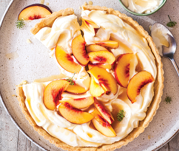 Fresh nectarine tart