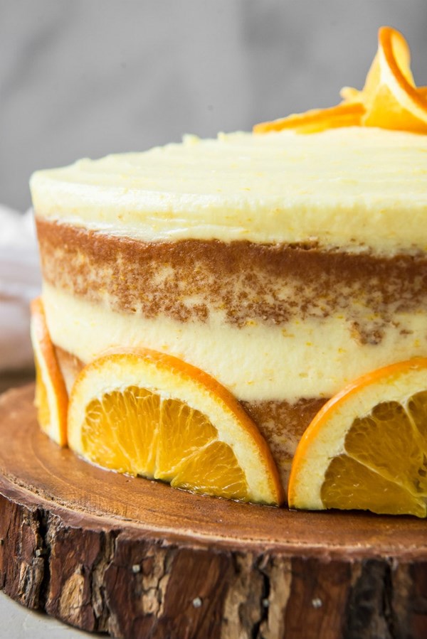 Fresh orange cake [orange buttercream]