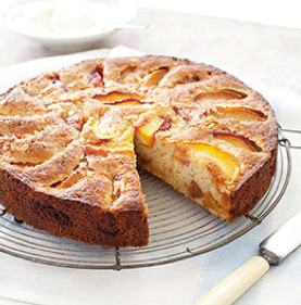 Fresh peach cake
