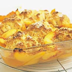 Fresh peach cobbler