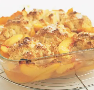 Fresh peach cobbler