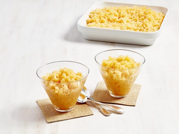 Fresh peach cremolata 