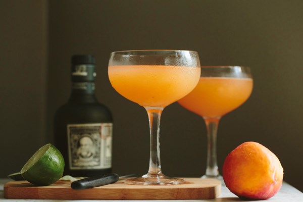 Fresh peach daiquiri