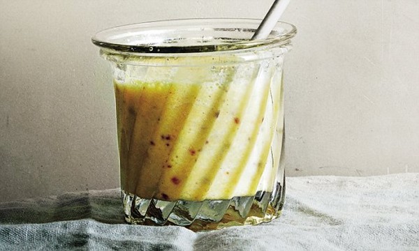 Fresh peach milk shake