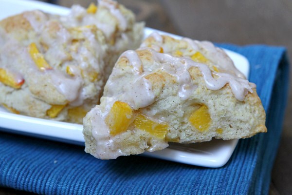 Fresh peach scones
