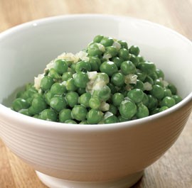 Fresh peas with lemon & chives