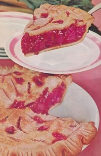 Fresh rhubarb pie