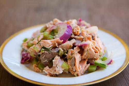 Fresh salmon salad