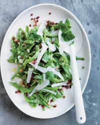 Fresh snow pea salad