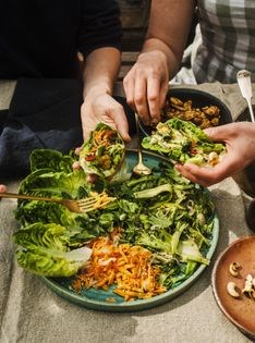 Fresh spiked broccoli & coconut rice larb salad