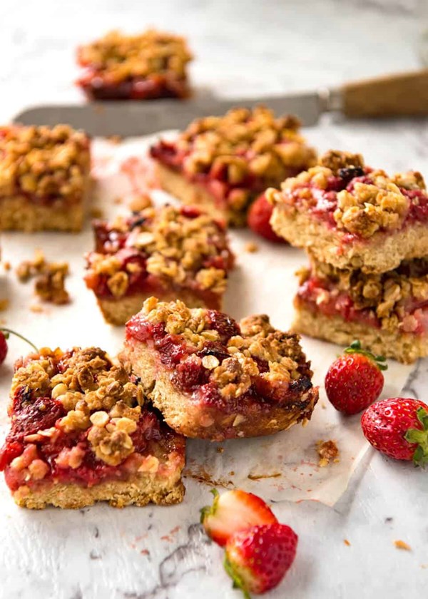 Fresh strawberry bars