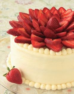 Fresh strawberry cake