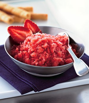 Fresh strawberry granita