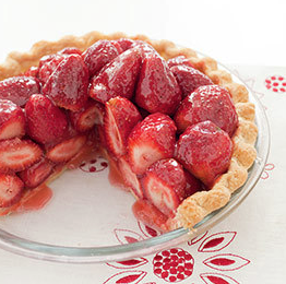 Fresh strawberry pie