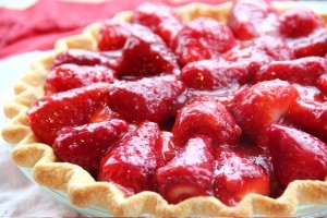 Fresh strawberry pie