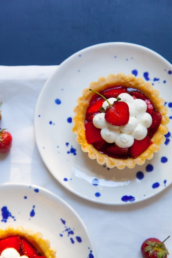 Fresh strawberry tarts