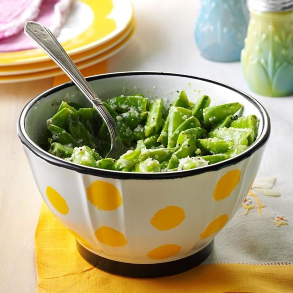 Fresh sugar snap pea salad
