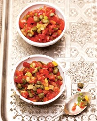Fresh tomato and caper salad