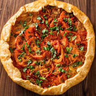 Fresh tomato galette