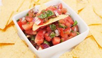 Fresh tomato salsa with parsley, mint, and olive oil (Salsa Libanesa)