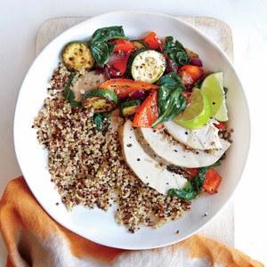 Fresh vegetable quinoa bowl