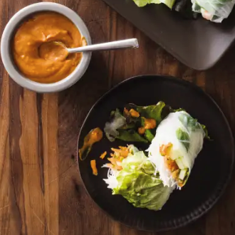 Fresh vegetable spring rolls