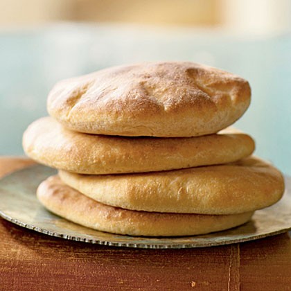 Fresh whole-wheat pitas