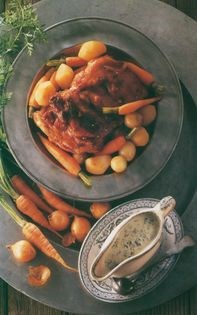 Fricandeau of veal with sorrel sauce (Fricandeau à l'oseille)