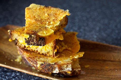 Frico grilled cheese sandwiches