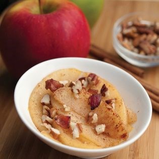Fried apples with bacon and pecans