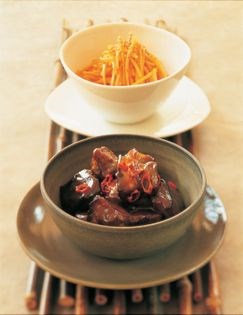 Fried aubergine with miso sauce (Nasu-miso)