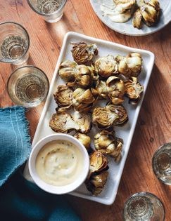 Fried baby artichokes