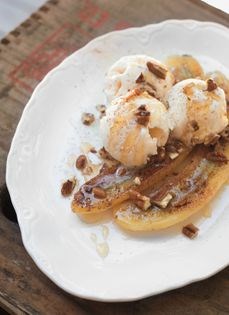 Fried banana split