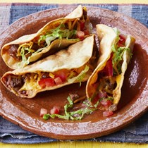 Fried beef tacos