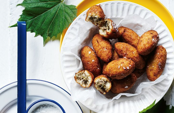 Fried bulgur pastries (Koupes)