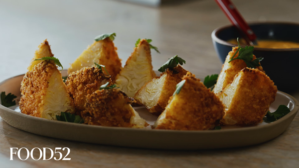 Fried cabbage & slaw with smoky aioli