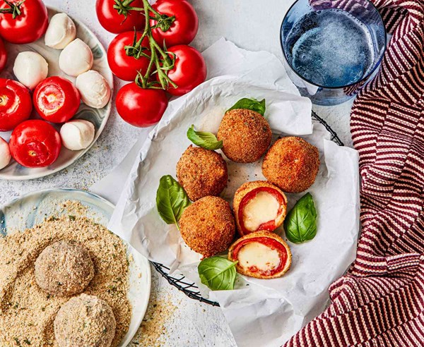 Fried Caprese balls