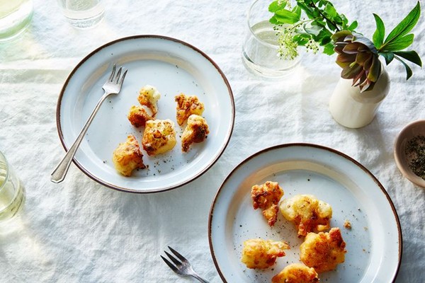 Fried cauliflower in Parmesan batter