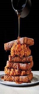 Fried chicken and French toast sandwiches