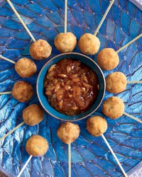 Fried chicken kebabs (Ganderi kebab)