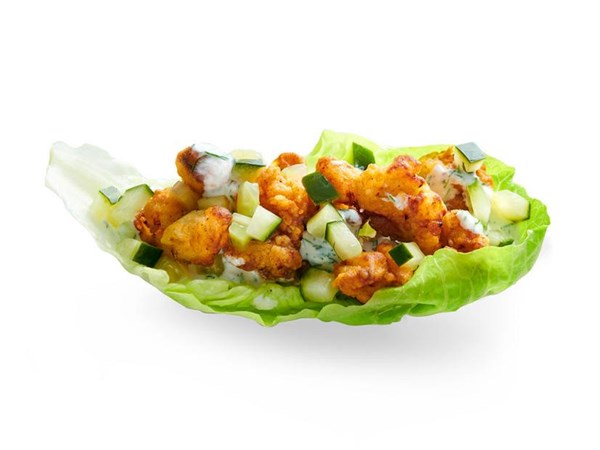 Fried chicken lettuce cups